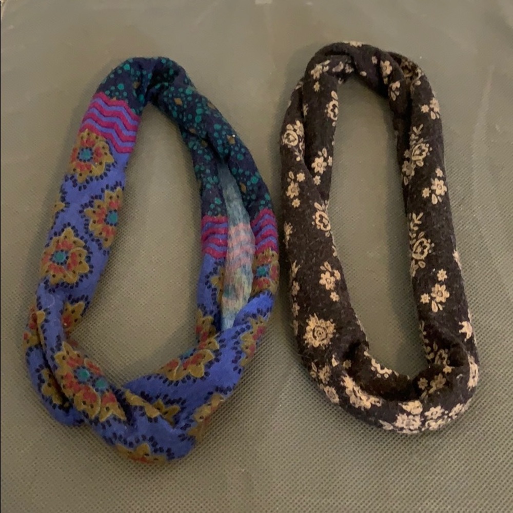 Two Boho Bandeau Hair Wraps